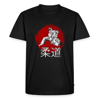 Judo - Men's Premium Organic T-Shirt - black - Front - Nico (187cm)