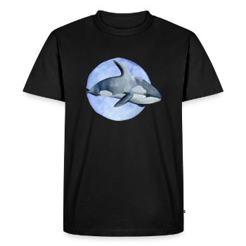 Poisson prédateur Orca - T-shirt Premium bio Homme - noir - Devant - Nico (187cm)