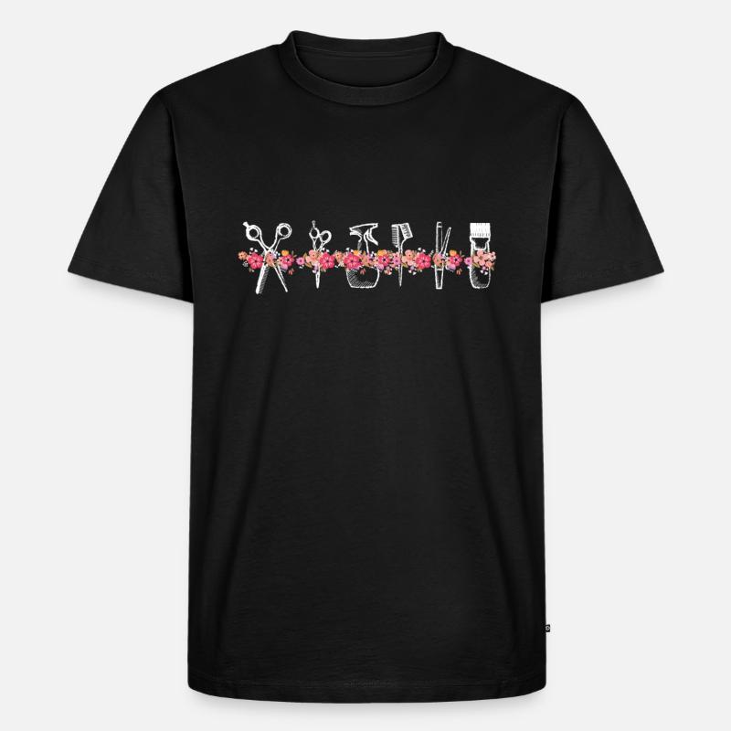 Frisör - Männer Premium Bio T-Shirt - Schwarz