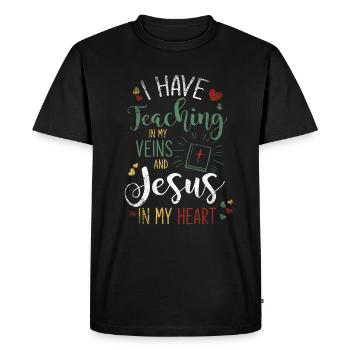 Croyant Jésus - T-shirt Premium bio Homme - noir - Devant - Nico (187cm)