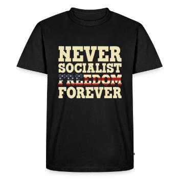 Liberté anti-socialisme - T-shirt Premium bio Homme - noir - Devant - Nico (187cm)