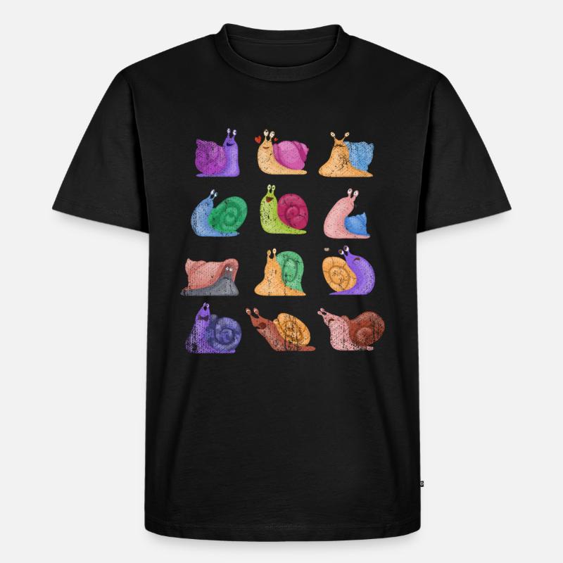 Schnecke Geschenk - Männer Premium Bio T-Shirt - Schwarz