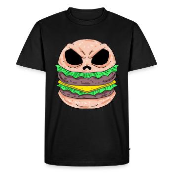 Totenkopf Burger Skull Burger - T-shirt Premium bio Homme - noir - Devant - Nico (187cm)