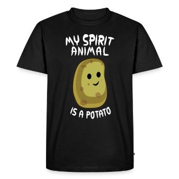 my spirit animal is a potato potato potatoes - Men's Premium Organic T-Shirt - black - Front - Nico (187cm)