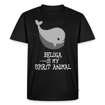 Baleine baleine béluga bélugas béluga baleine mer - T-shirt Premium bio Homme - noir - Devant - Nico (187cm)