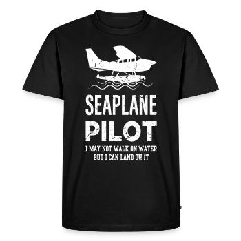 pilote d'hydravion pilote d'hydravion dans l'eau air - T-shirt Premium bio Homme - noir - Devant - Nico (187cm)