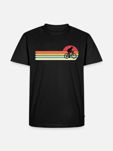 Funny Cycling Shirt, Retro Vintage Cycling Gift fo - Men's Premium Organic T-Shirt - black