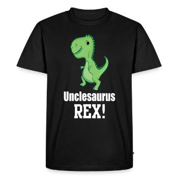 uncle saurus rex unclesaurus uncle man father - Men's Premium Organic T-Shirt - black - Front - Nico (187cm)