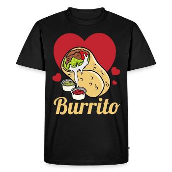 Burrito Amants - T-shirt Premium bio Homme - noir - Devant - Nico (187cm)