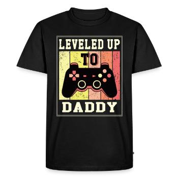 Leveled Up To Daddy 2021 devenir Papa Gaming - T-shirt Premium bio Homme - noir - Devant - Nico (187cm)