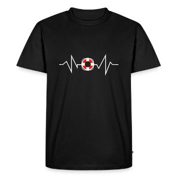 Maître nageur sauveteur sauvetage piscine extérieure - T-shirt Premium bio Homme - noir - Devant - Nico (187cm)