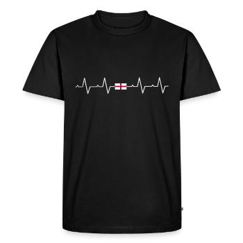 Angleterre Anglais Anglais Drapeau anglais - T-shirt Premium bio Homme - noir - Devant - Nico (187cm)