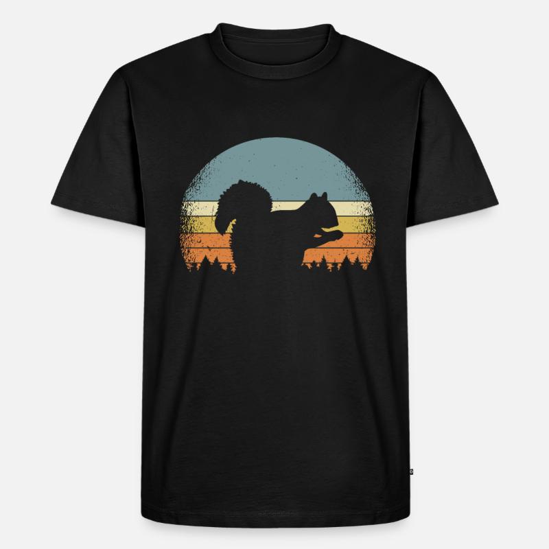 Eichhörnchen Nagetiere Streifenhörnchen - Männer Premium Bio T-Shirt - Schwarz