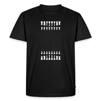 Échiquier échiquier pions - T-shirt Premium bio Homme - noir - Devant - Nico (187cm)