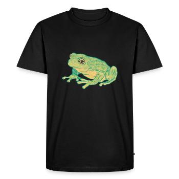 Grenouille Motif grenouille Grenouilles Amphibiens Idée cadeau - T-shirt Premium bio Homme - noir - Devant - Nico (187cm)