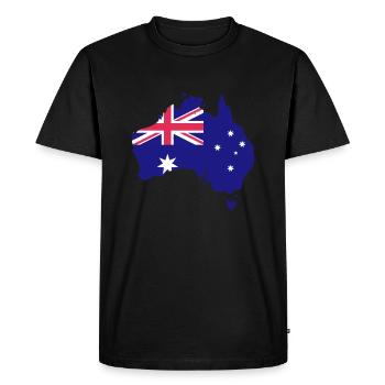 Australie Australien Australien australienne - T-shirt Premium bio Homme - noir - Devant - Nico (187cm)
