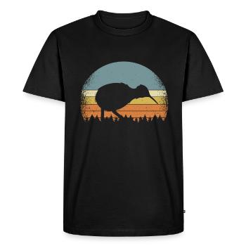 Kiwi bird kiwi bird New Zealand - Men's Premium Organic T-Shirt - black - Front - Nico (187cm)