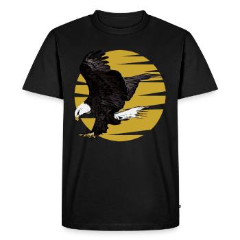 Aigles impression oiseau motif imprimé motif d’oiseau - T-shirt Premium bio Homme - noir - Devant - Nico (187cm)