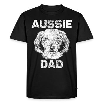 Aussie Dad - Men's Premium Organic T-Shirt - black - Front - Nico (187cm)