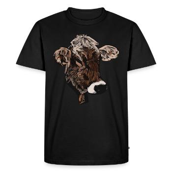 Motif vache motif animal motif cool imprimé animal motif - T-shirt Premium bio Homme - noir - Devant - Nico (187cm)