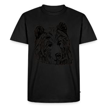 Bears animal motif animal face - Men's Premium Organic T-Shirt - black - Front - Nico (187cm)