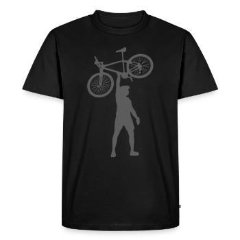 Vélo Vélo Cycliste Vélo Sport Motif - T-shirt Premium bio Homme - noir - Devant - Nico (187cm)