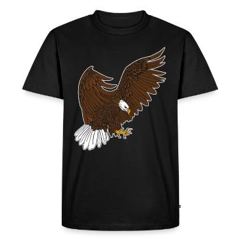 Pygargue à tête blanche - T-shirt Premium bio Homme - noir - Devant - Nico (187cm)