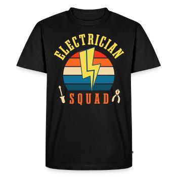 Electrician Squad Hobby Worker Electronic - T-shirt Premium bio Homme - noir - Devant - Nico (187cm)