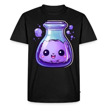 Cute Kawaii Potion - Men's Premium Organic T-Shirt - black - Front - Nico (187cm)