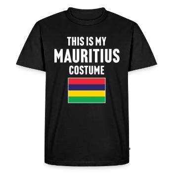 C’est mon costume de l’île Maurice - T-shirt Premium bio Homme - noir - Devant - Nico (187cm)