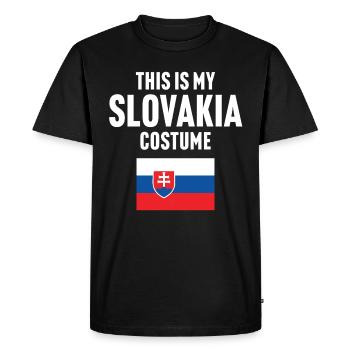 C’est mon costume de Slovaquie - T-shirt Premium bio Homme - noir - Devant - Nico (187cm)