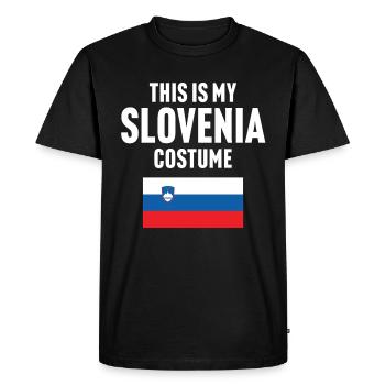 C’est mon costume de Slovénie - T-shirt Premium bio Homme - noir - Devant - Nico (187cm)