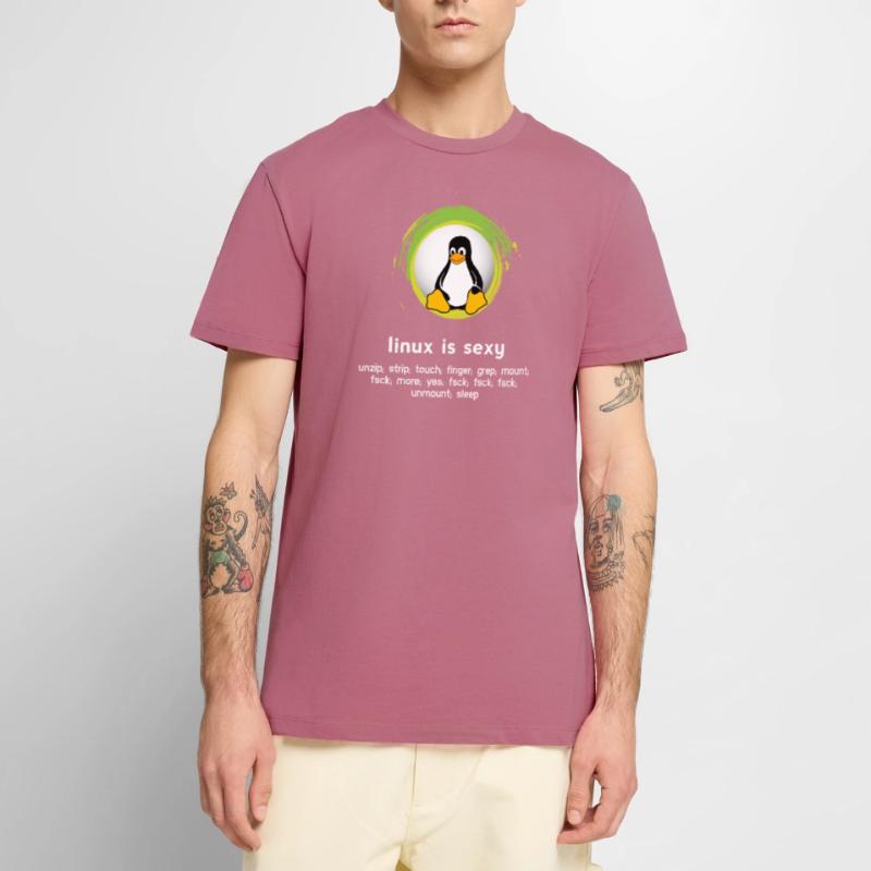 Computer System Penguin Nerd pc inside code admin T-shirt Premium bio Homme