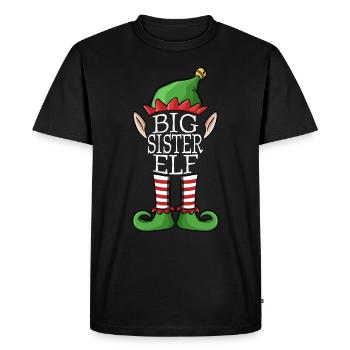 Big Sister Elfe Xmas Costume de famille de Noël - T-shirt Premium bio Homme - noir - Devant - Nico (187cm)