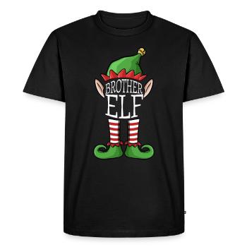 Elf Brother Xmas Costume de Noël Family Design - T-shirt Premium bio Homme - noir - Devant - Nico (187cm)