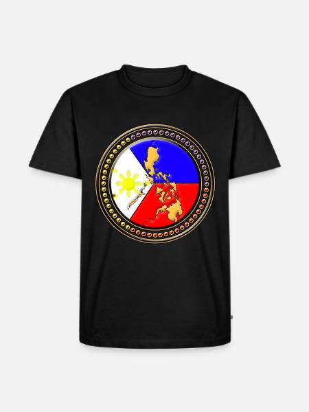 Philippines flag map - Men's Premium Organic T-Shirt - black
