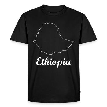 Ethiopia Ethiopia Map Map - Men's Premium Organic T-Shirt - black - Front - Nico (187cm)