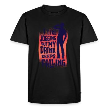 Jogging - T-shirt Premium bio Homme - noir - Devant - Nico (187cm)