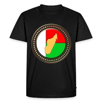 Madagascar flag map - Men's Premium Organic T-Shirt - black - Front - Nico (187cm)
