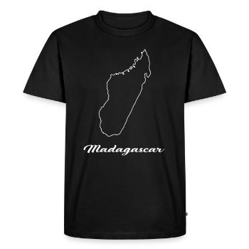 Madagascar map map - Men's Premium Organic T-Shirt - black - Front - Nico (187cm)