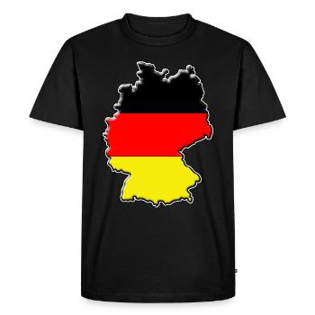 Germany flag map - Men's Premium Organic T-Shirt - black - Front - Nico (187cm)