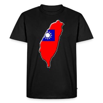 Drapeau de Taiwan - T-shirt Premium bio Homme - noir - Devant - Nico (187cm)