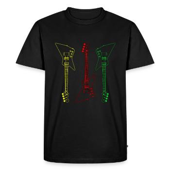 Guitare - guitare basse guitare guitare électrique - T-shirt Premium bio Homme - noir - Devant - Nico (187cm)