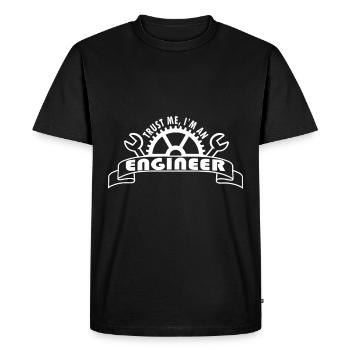 Trust me. I'm an engineer - Men's Premium Organic T-Shirt - black - Front - Nico (187cm)