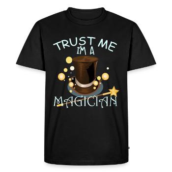 Croyez-moi, je suis un magicien - T-shirt Premium bio Homme - noir - Devant - Nico (187cm)