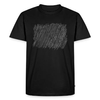 Hachure sans texte - T-shirt Premium bio Homme - noir - Devant - Nico (187cm)