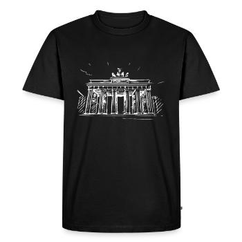 Berlin - Brandenburger Tor - Männer Premium Bio T-Shirt - Schwarz - Vorne - Nico (187cm)