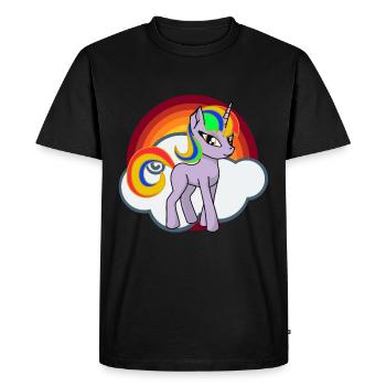 Licorne - Unicorn - - T-shirt Premium bio Homme - noir - Devant - Nico (187cm)