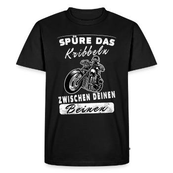 Feel the tingling sensation between your legs motorcycle - Men's Premium Organic T-Shirt - black - Front - Nico (187cm)