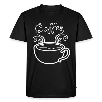 Coffee - coffee - Men's Premium Organic T-Shirt - black - Front - Nico (187cm)